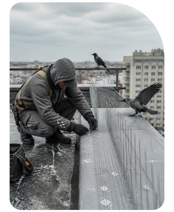 Защита от ворон под ключ в Бирске по цене от 5197 р. | Сенат-Брк